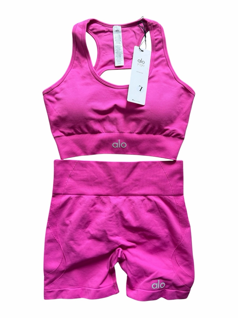 ALO Yoga Hot Pink Racerback Sports Bra